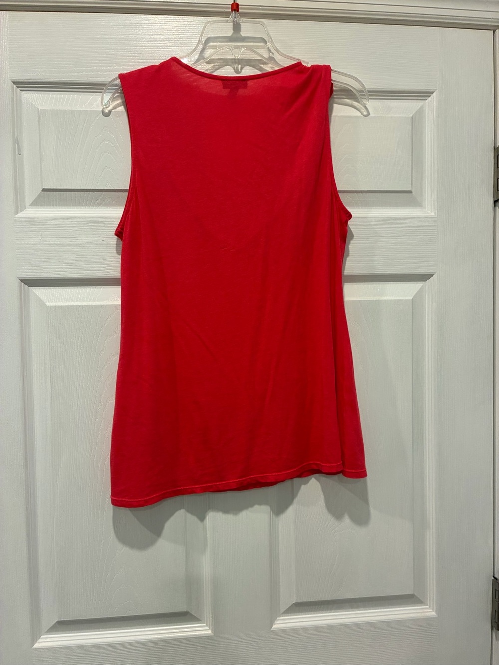 Express Red Ruffle V-Neck Tank - Picture 3 of 4